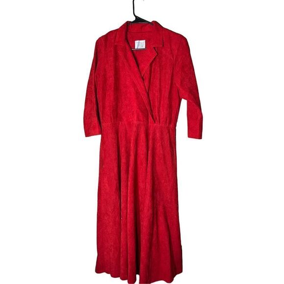 Vintage Sabino 80’s Red Maxi Dress - Picture 1 of 12